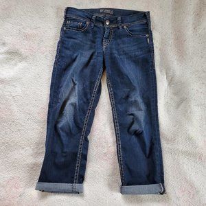 Silver Jeans Mid Rise Suki Capris , Sz W29